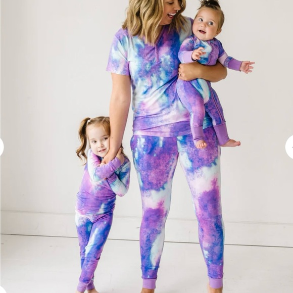 Little Sleepies Purple Watercolor Short Sleeve Pajama Top size XXL - Picture 7 of 7